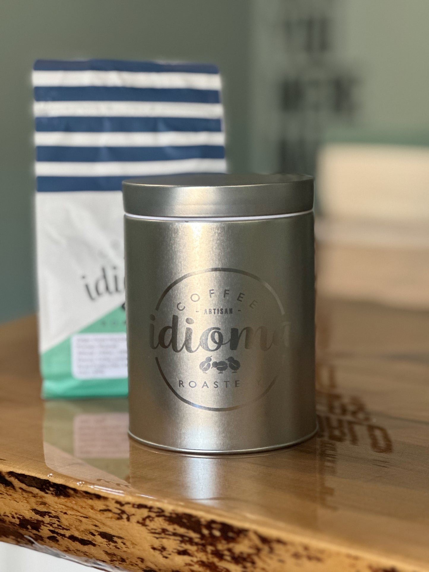 idioma coffee bean storage tin