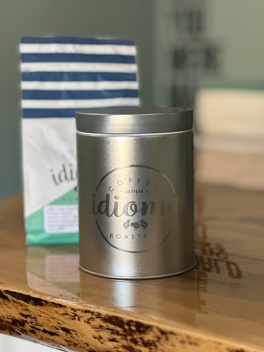 idioma coffee bean storage tin